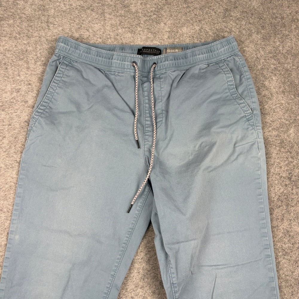 Aeropostale Jogger Pants Mens Size S Blue Elastic Waist Drawstring Casual Skater